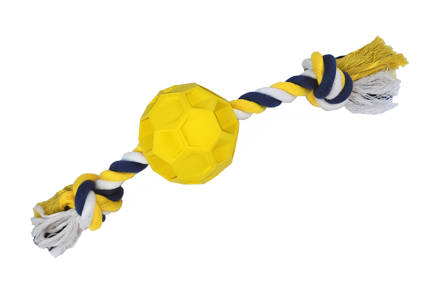 Rubber Soccer Ball Chew Toy with Tug Rope - Great for Active Dogs