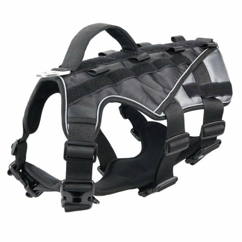 Durable Dog Harness Tactical Military Dog Vest No Pull Pet Training