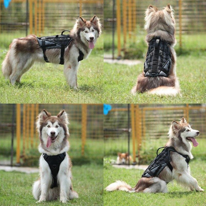 Durable Dog Harness Tactical Military Dog Vest No Pull Pet Training